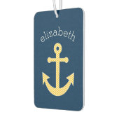 Nautische Verankerung mit Zickzack Navy-Yellow-Mus Autolufterfrischer (Links)