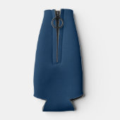 Nautische Verankerung mit Zickzack Navy-Yellow-Mus Flaschenkühler (Rückseite)