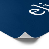 Nautische Verankerung mit Zickzack Navy-Yellow-Mus Poster (Ecke)