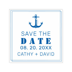 Nautische Verankerung Save the Date bauen Permastempel
