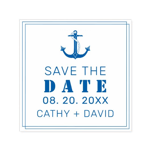 Nautische Verankerung Save the Date bauen Permastempel (Design)