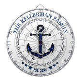 Nautische Verankerung und Familienname Dartscheibe (vorne)