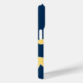 Nautische Verankerung und Zickzack Navy Yellow Mus Case-Mate iPhone Hülle (Rückseite / Rechts)