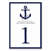 Nautische Verankerungskarte Tischnummer (Rückseite)