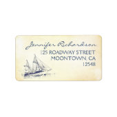 nautische Vintage Adressetiketten (Vorne)