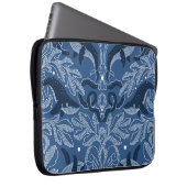 Nautische Wale, feuchte Textur Muster. Laptopschutzhülle (Vorne Rechts)