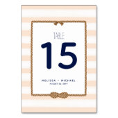 Nautische Weiche Korallenknochen-Tischnummer (3.5x Tischnummer (Rückseite)