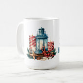 Nautische Weihnachten anpassbar Kaffeetasse (Vorderseite Links)