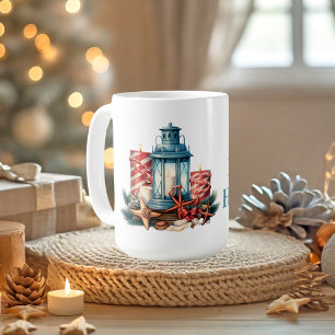 Nautische Weihnachten anpassbar Kaffeetasse