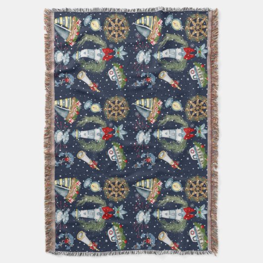 Nautische Weihnachten Decke (Vorderseite Vertikal)