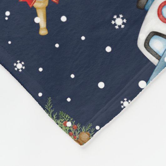 Nautische Weihnachten Fleecedecke (Ecke)