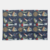 Nautische Weihnachten Geschirrtuch (Horizontal)