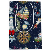 Nautische Weihnachten Mittlere Geschenktüte (Vorderseite)