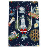 Nautische Weihnachten Mittlere Geschenktüte (Rückseite)