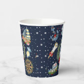 Nautische Weihnachten Pappbecher (Links)