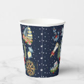 Nautische Weihnachten Pappbecher (Rechts)