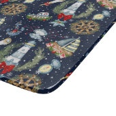 Nautische Weihnachten Schneidebrett (Ecke)