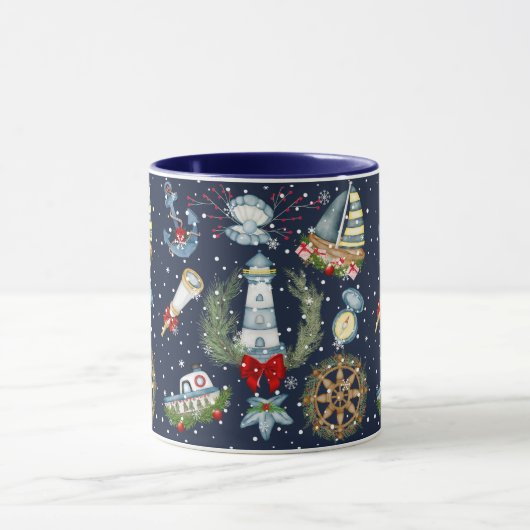 Nautische Weihnachten Tasse (Zentrum)