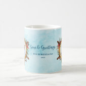 Nautische Weihnachts-Foto Meere und Grüße Kaffeetasse (Mittel)