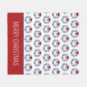 Nautische Weihnachtsbehältnisse mit Bögen Fleecedecke (Vorderseite (Horizontal))