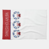 Nautische Weihnachtsbehältnisse mit Bögen Geschirrtuch (Horizontal)