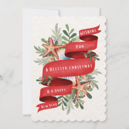 Nautische Weihnachtskarte Einladung