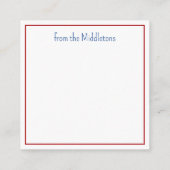 Nautische Weihnachtsreserve mit Bow Begleitkarte (Rückseite)