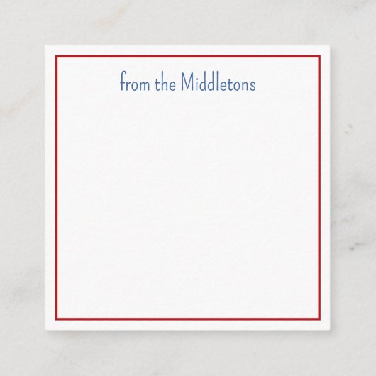 Nautische Weihnachtsreserve mit Bow Begleitkarte (Rückseite)