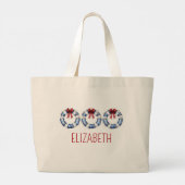 Nautische Weihnachtsreserve mit Bow Jumbo Stoffbeutel (Rückseite)