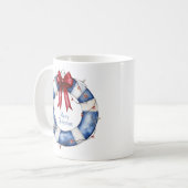 Nautische Weihnachtsreserve mit Bow Kaffeetasse (Vorderseite Links)