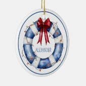 Nautische Weihnachtsreserve mit Bow Keramik Ornament (Rechts)