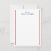 Nautische Weihnachtsreserve mit Bow Mitteilungskarte (Rückseite)