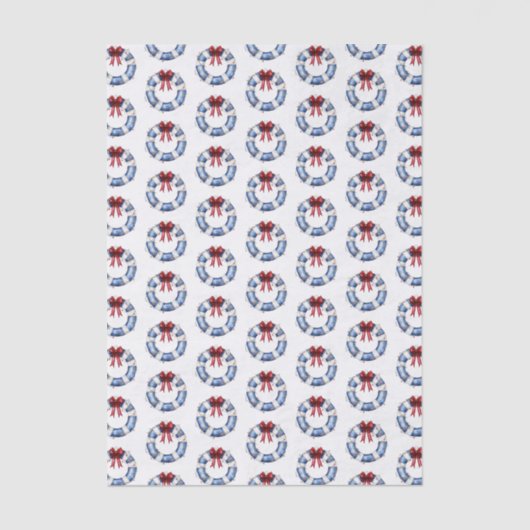 Nautische Weihnachtsreserve mit Bow Seidenpapier (Vorderseite)