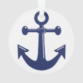 Nautische Weihnachtsschmuck Akrylkor Weiß Ornament (Rückseite)