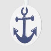 Nautische Weihnachtsschmuck Akrylkor Weiß Ornament (Vorderseite)