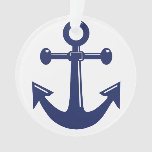 Nautische Weihnachtsschmuck Akrylkor Weiß Ornament (Vorderseite)