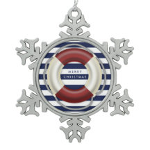 Nautische Weihnachtsschmuck Personalisiert Pewter