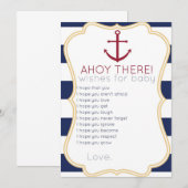 Nautische Wünsche für die Kinderkarte Hinweiskarte (Vorne/Hinten)