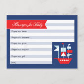 Nautische Wünsche für die Kinderkarte Hinweiskarte (Rückseite)