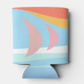 Nautische Yachten an Sea Modern Graphic Print Dosenkühler (Rückseite)