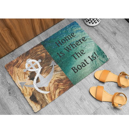 Nautische Zuhause ist dort, wo das Boot ist Fußmatte