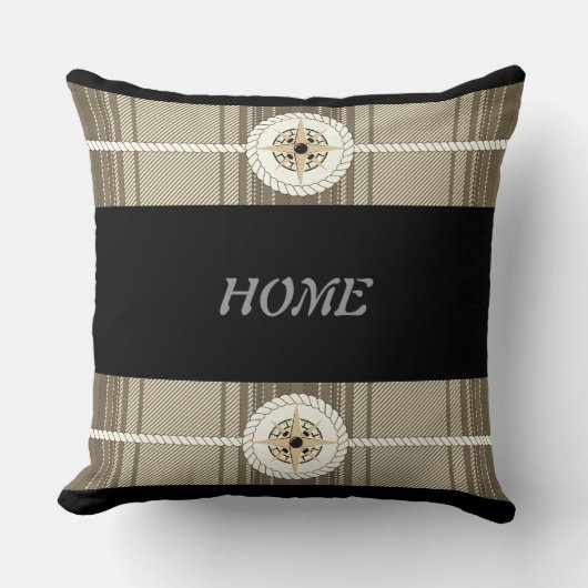 Nautische Zuhause-Kissen Kissen (Vorderseite)