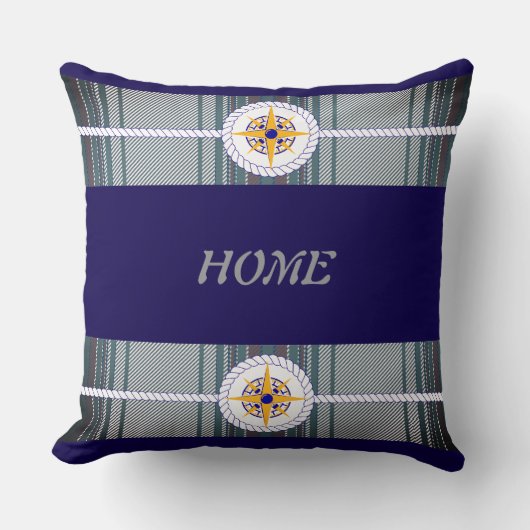 Nautische Zuhause-Kissen Kissen (Vorderseite)