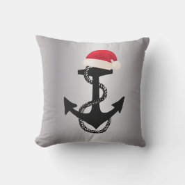 nautischer ANCHOR mit WEIHNACHTSMANNMÜTZE | Kissen