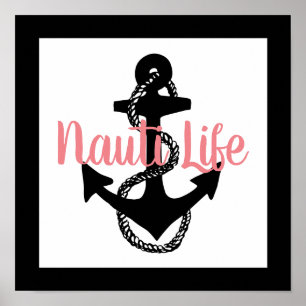 nautischer ANCHOR + NAUTI-LEBEN   Poster