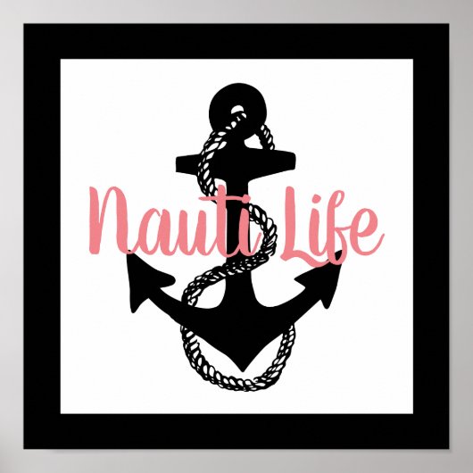 nautischer ANCHOR + NAUTI-LEBEN | Poster (Vorne)