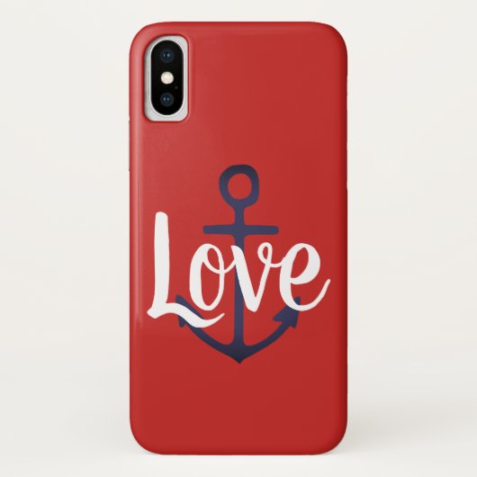 nautischer ANCHOR + Skript-LIEBE | Case-Mate iPhone Hülle (Rückseite)
