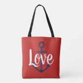 nautischer ANCHOR + Skript-LIEBE Tasche (Rückseite)