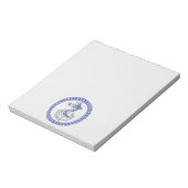 Nautischer Anker 2 Notepad Notizblock (Rotiert)