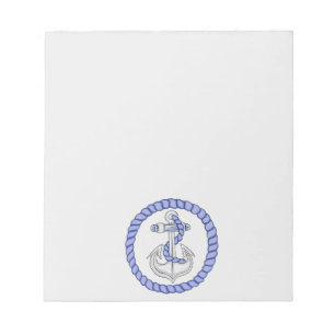 Nautischer Anker 2 Notepad Notizblock